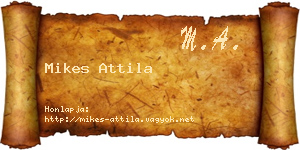 Mikes Attila névjegykártya